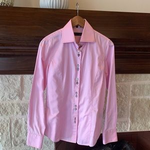 Jared Lang pink blouse
